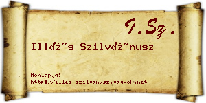 Illés Szilvánusz névjegykártya
